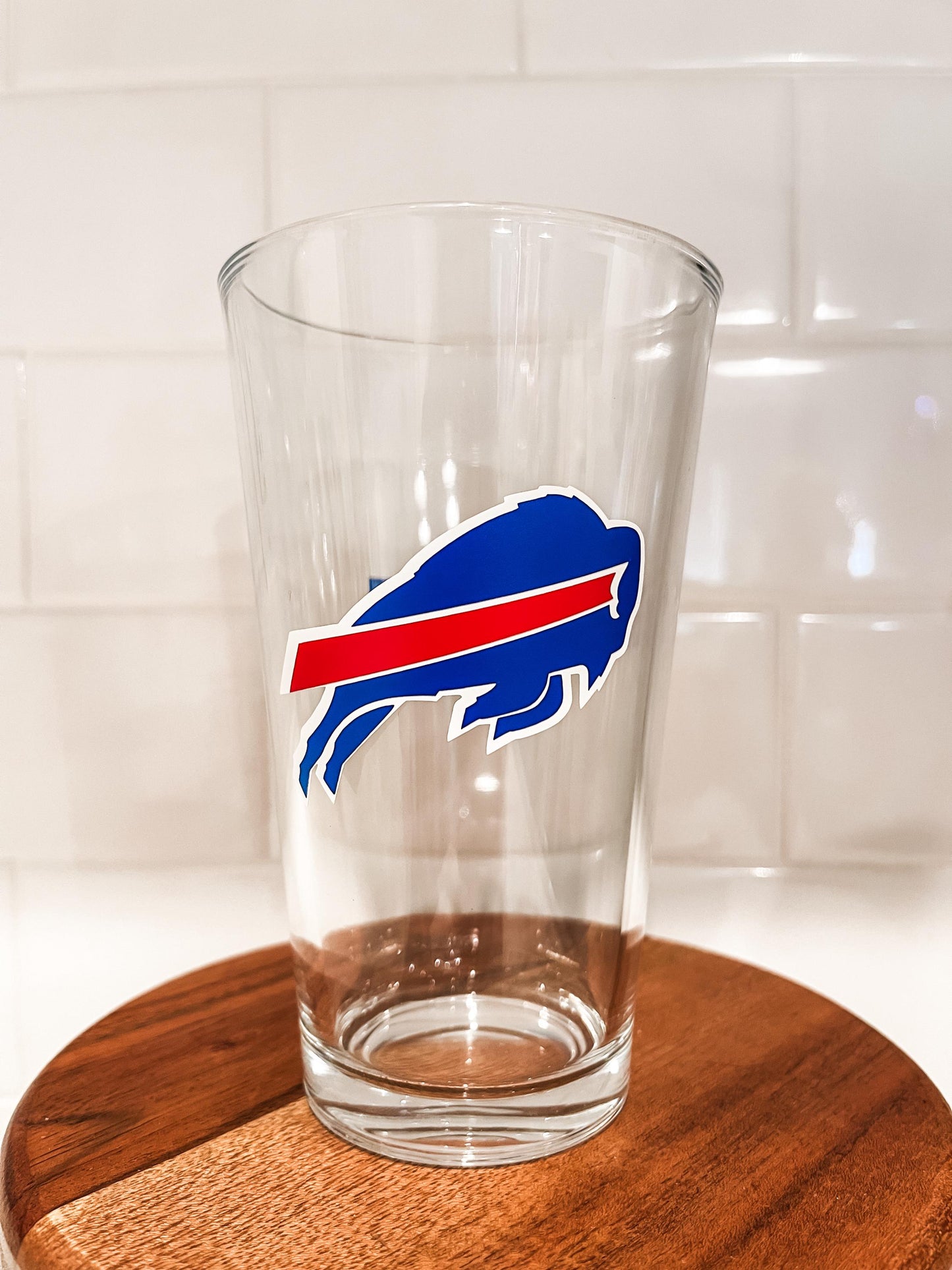 The Buffalo Bills Inspired Football Beer/Iced Coffee Glass Cup