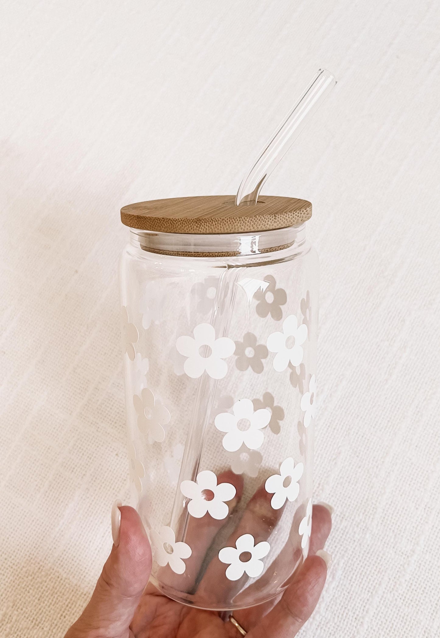 Floral Glass Cup