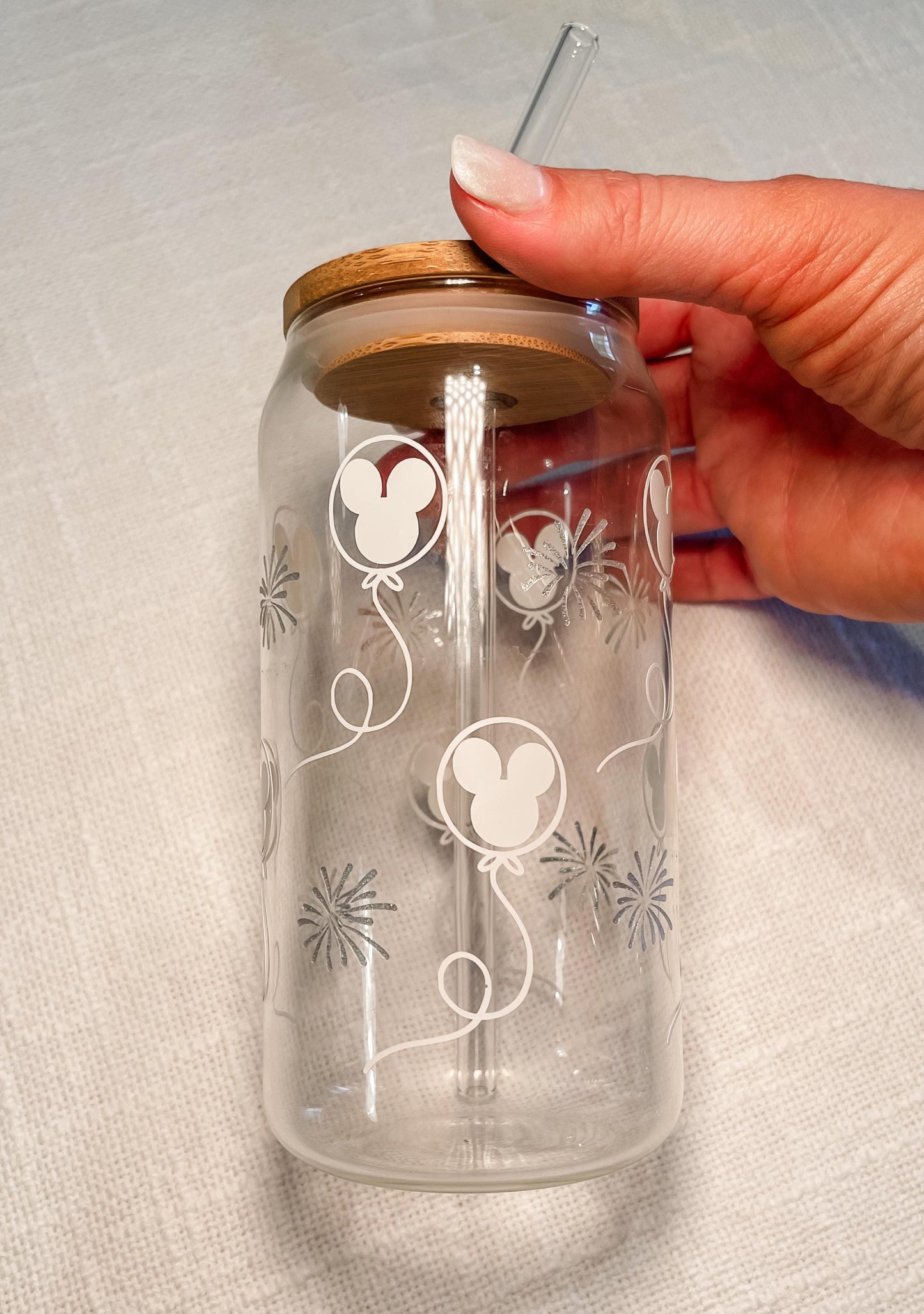 Disney Iced Coffee Glass Cup