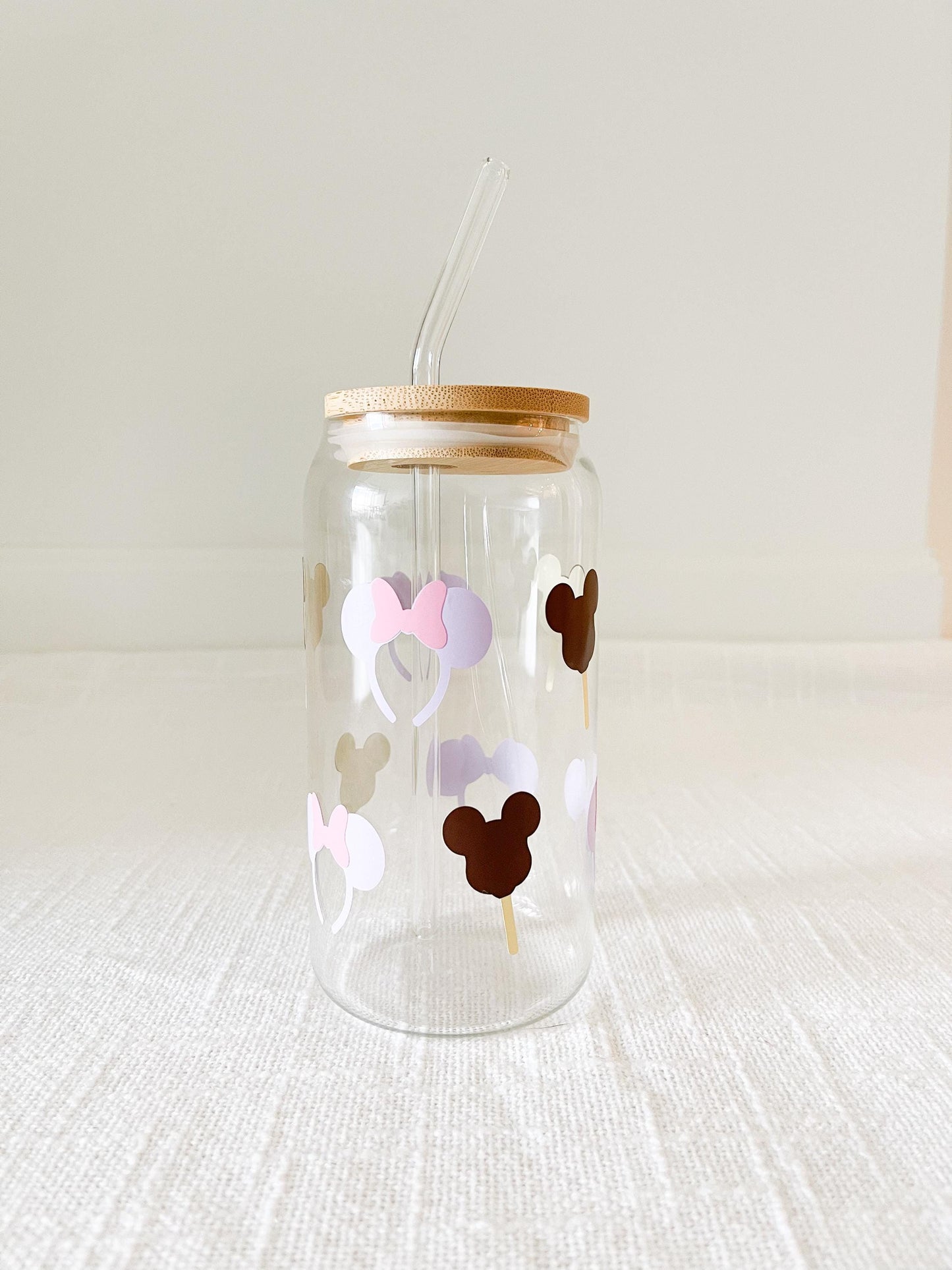 Disney Park Iced Coffee Glass Cup