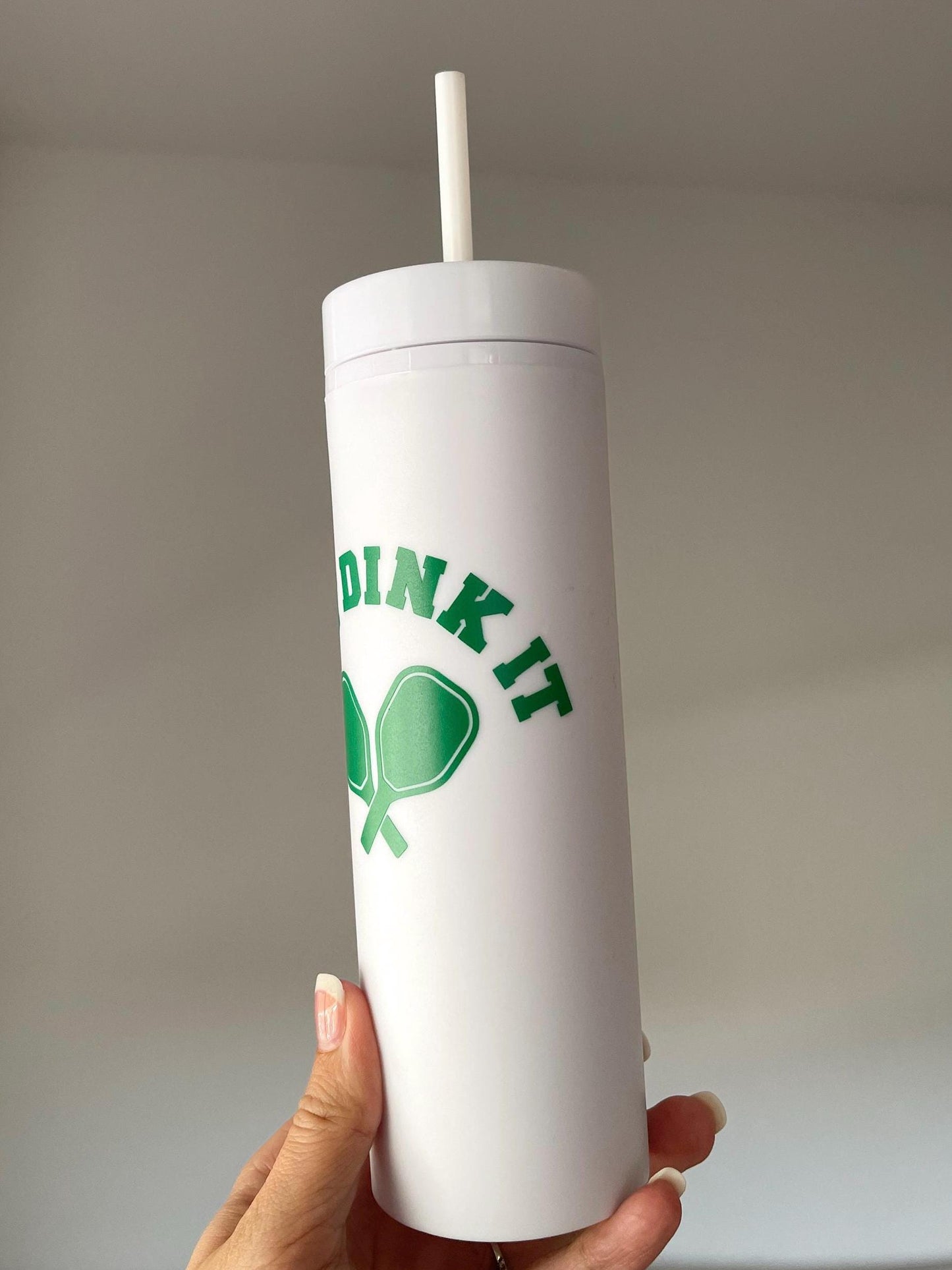 Pickleball Plastic Reusable Tumbler