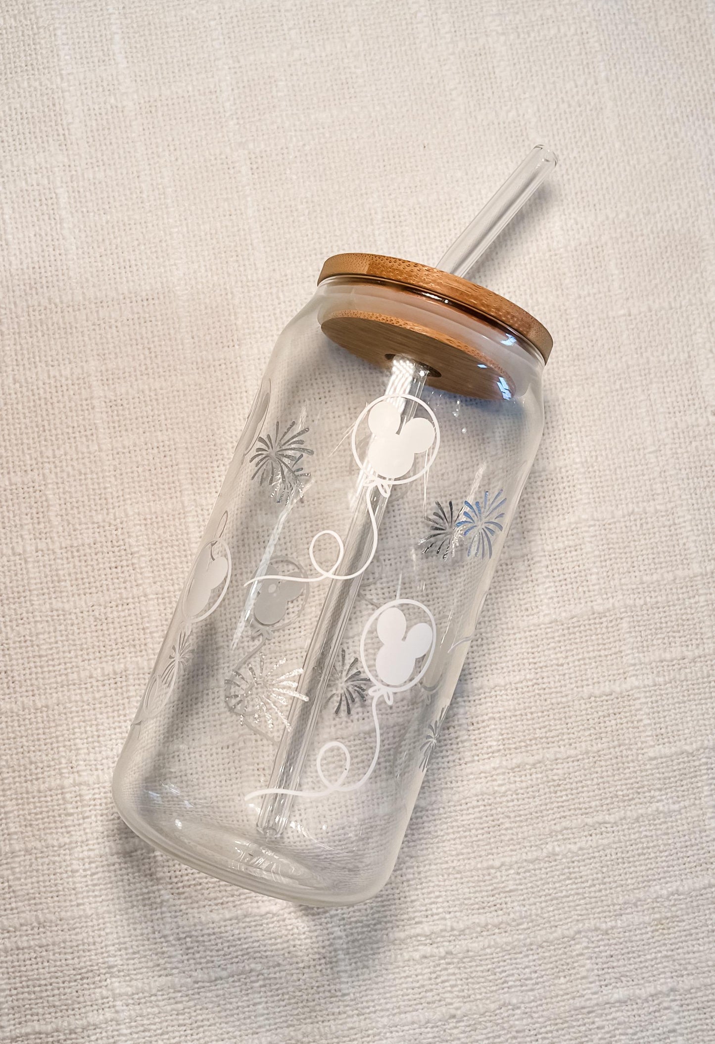 Disney Iced Coffee Glass Cup