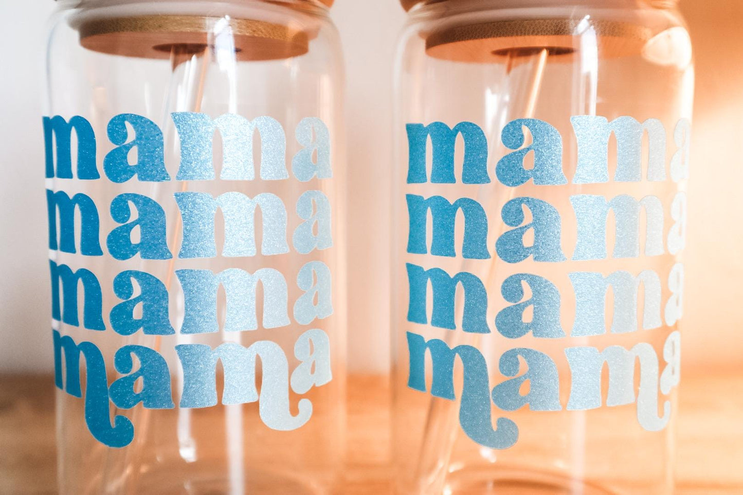 Blue Mama Glass Cup