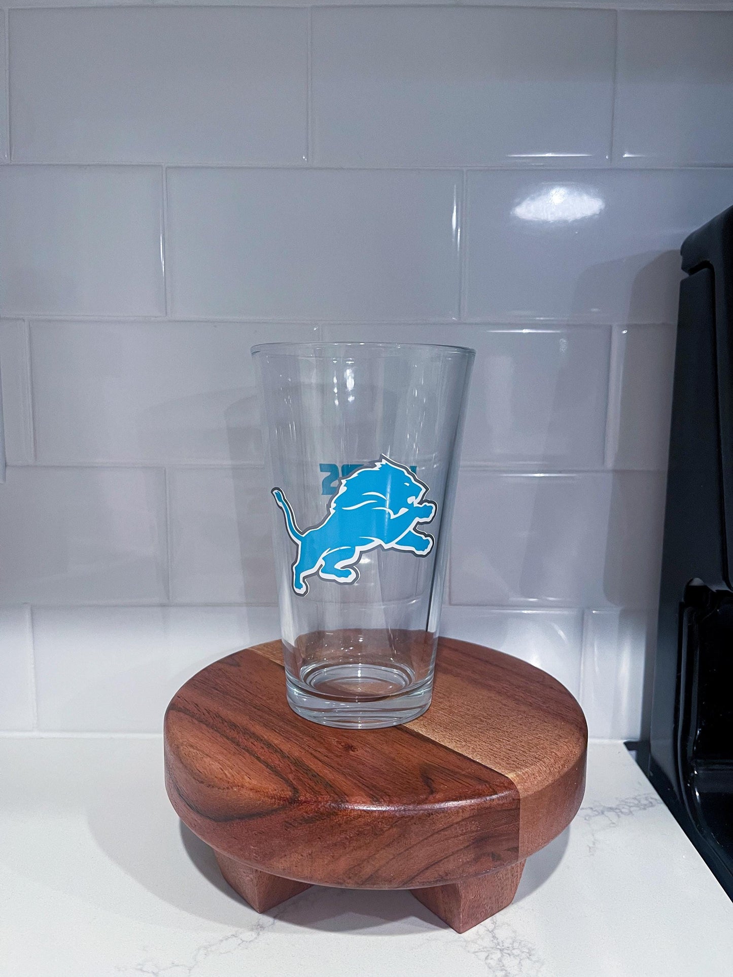 The Detroit Lions Inspired Football Beer Glass