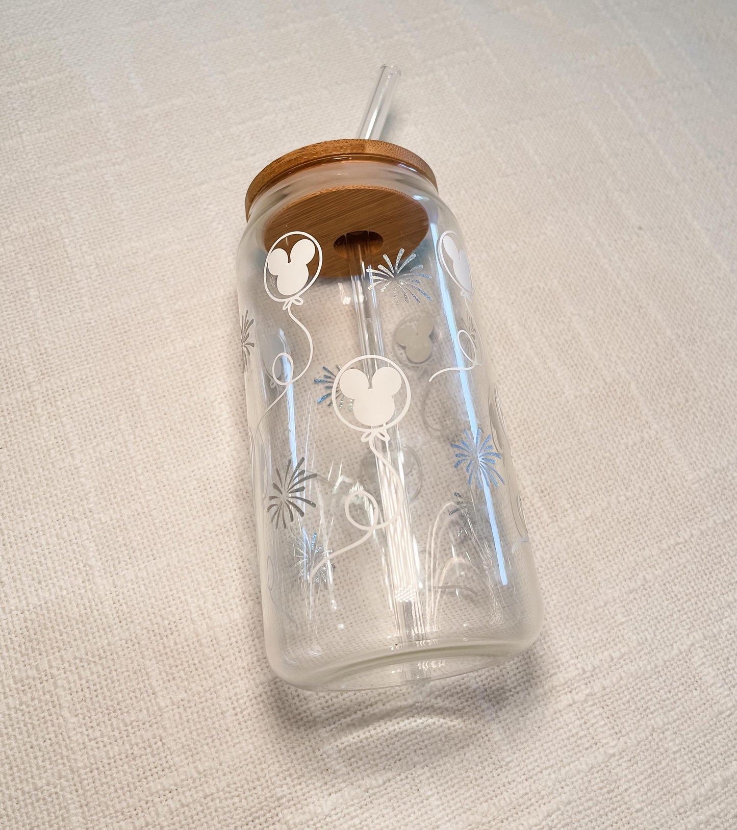 Disney Iced Coffee Glass Cup