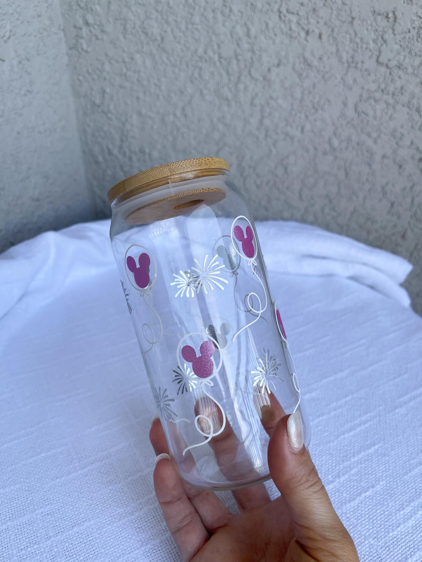 Disney Iced Coffee Glass Cup