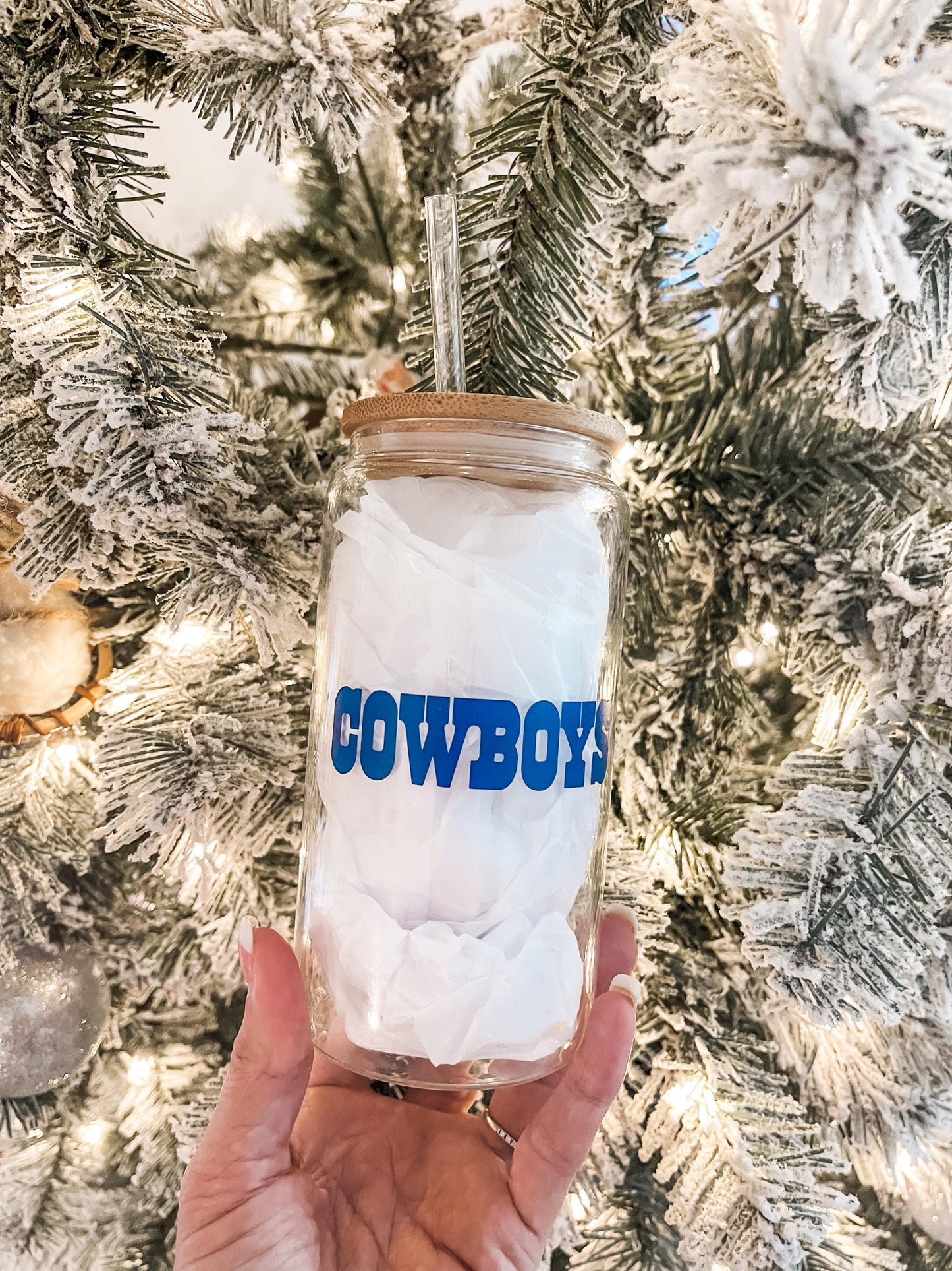 The Dallas Cowboys Inspired Football Beer Glass