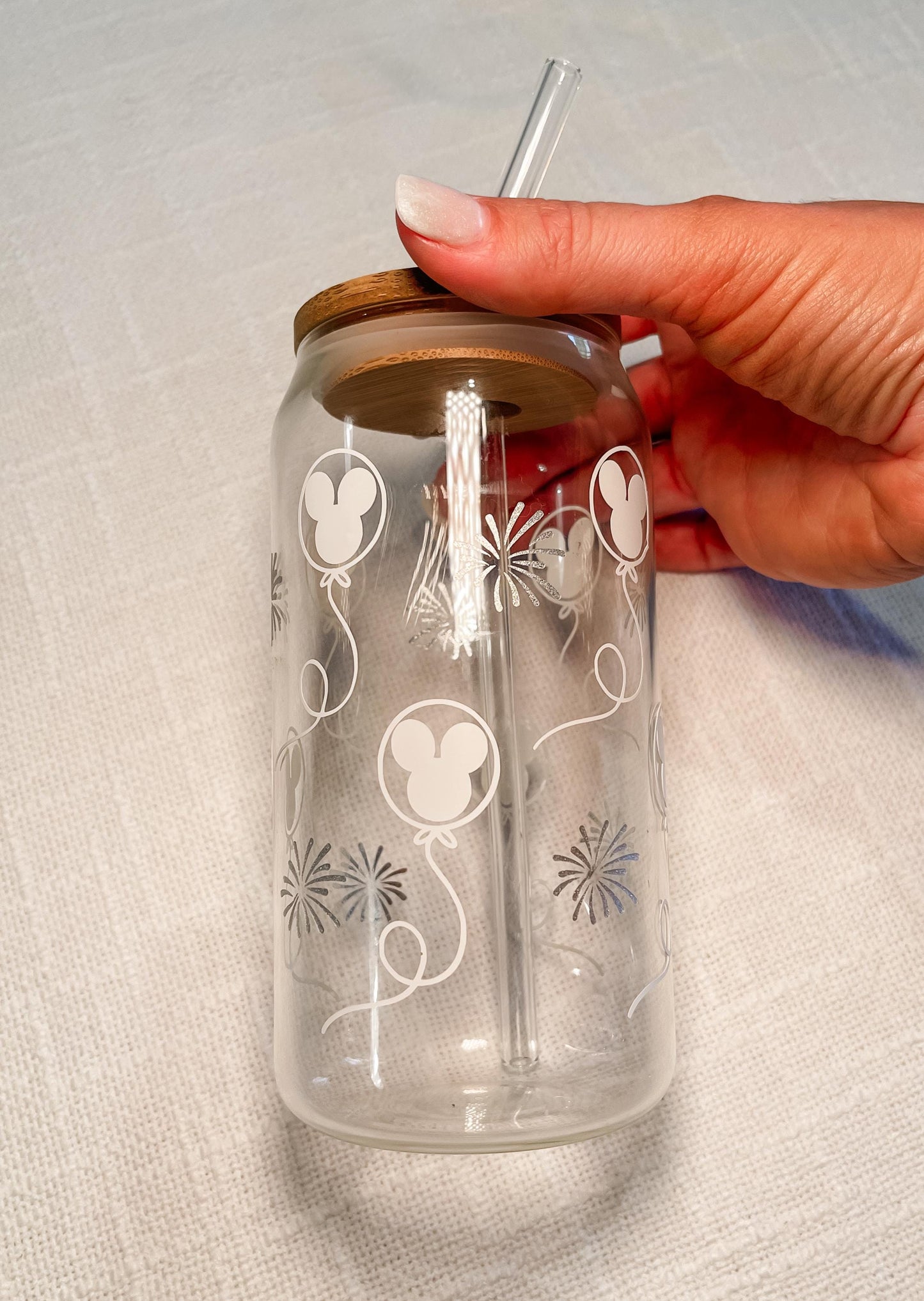 Disney Iced Coffee Glass Cup