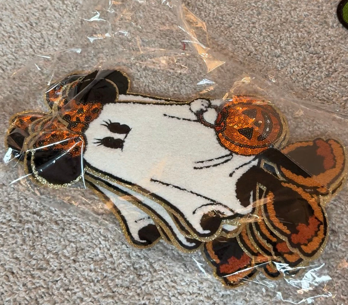 Minnie Mouse Halloween Ghost Patch ONLY