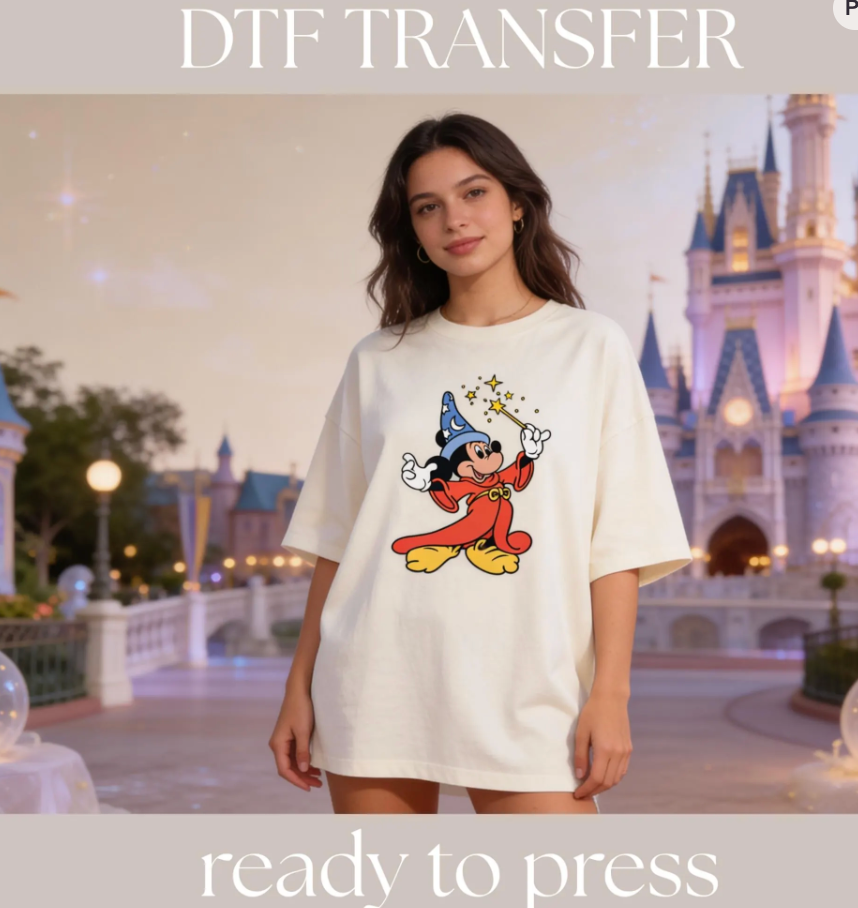 Sorcerer Mickey DTF Transfer | Ready to Press