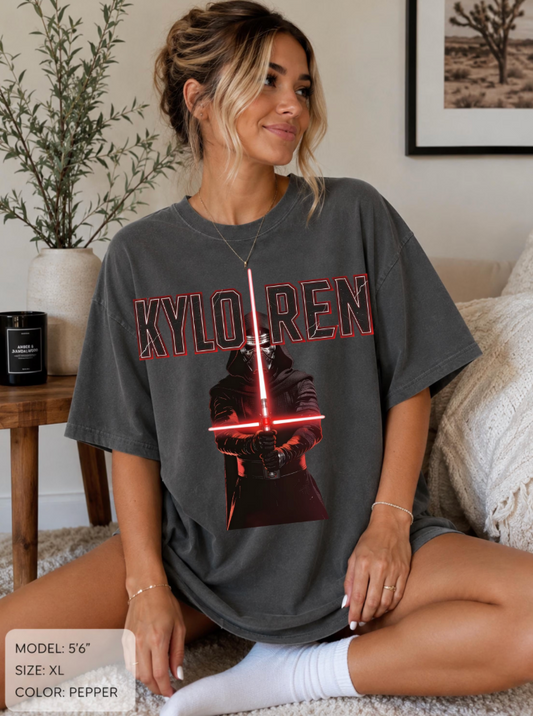 Kylo Ren Oversized Graphic T-Shirt