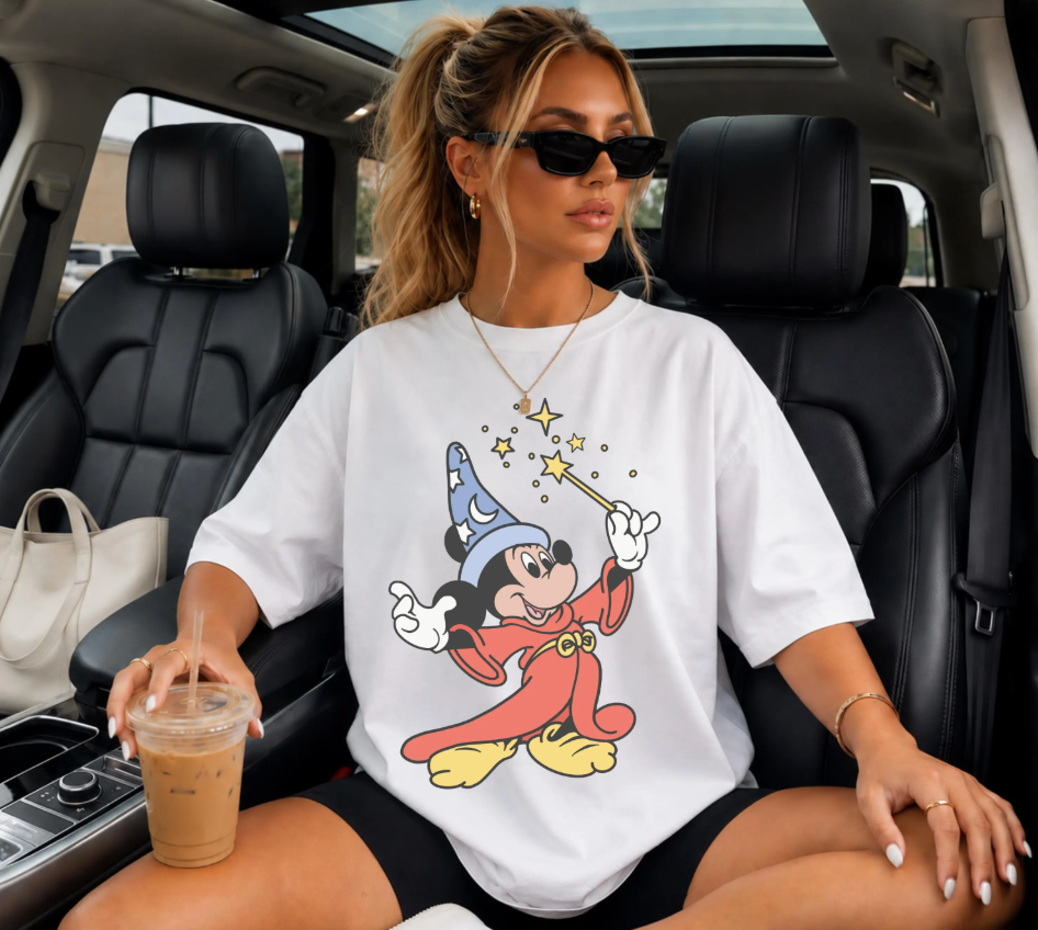 Mickey Sorcerer Oversized Graphic T-shirt