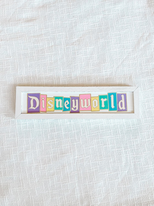 Disneyworld Wood Sign