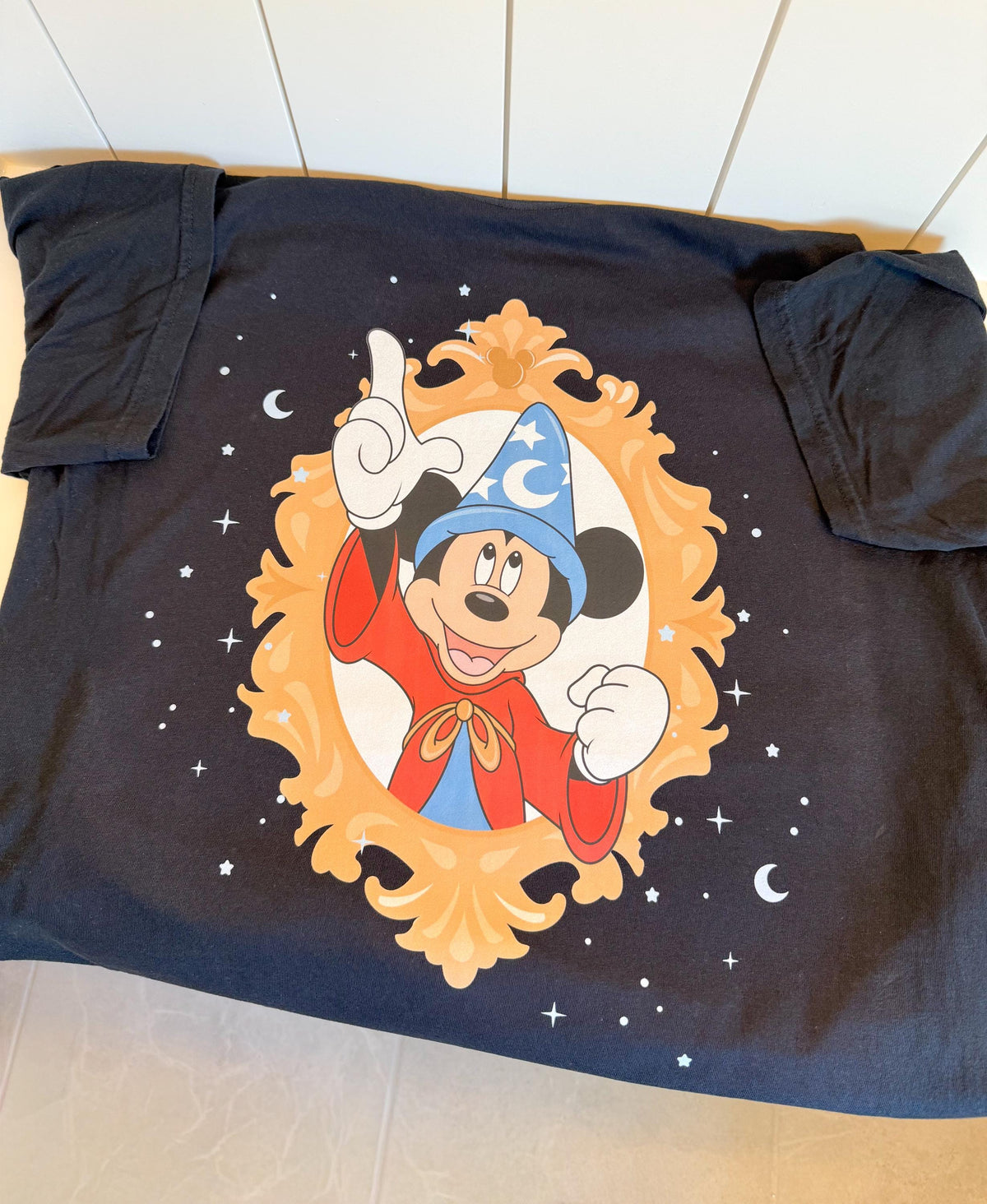 Retro Fantasmic Mickey Sorcerer Fantasia Oversized Unisex Tshirt and Sweatshirt