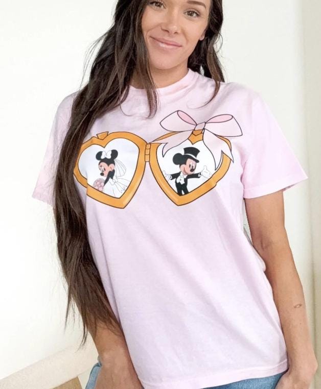 DTF Transfer: Mickey and Minnie Mouse Disney Wedding Locket