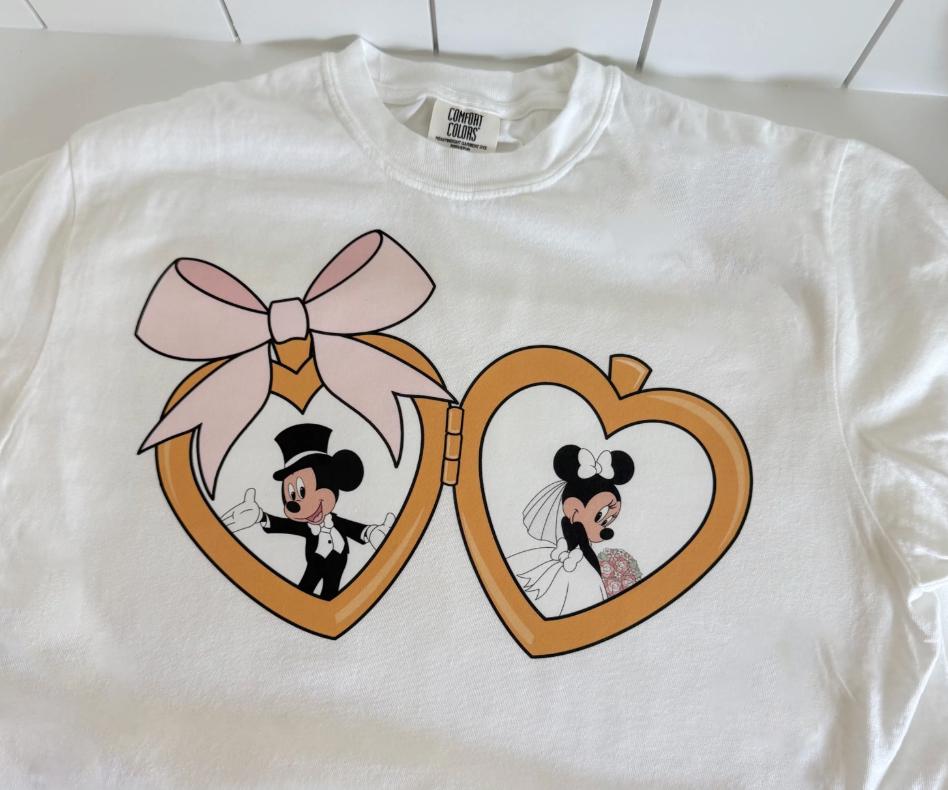 DTF Transfer: Mickey and Minnie Mouse Disney Wedding Locket