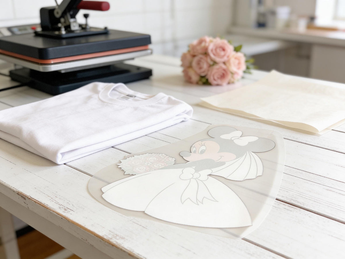 Bride Minnie Mouse DTF Transfer | Disney Wedding Iron On| Bridal Shower DIY