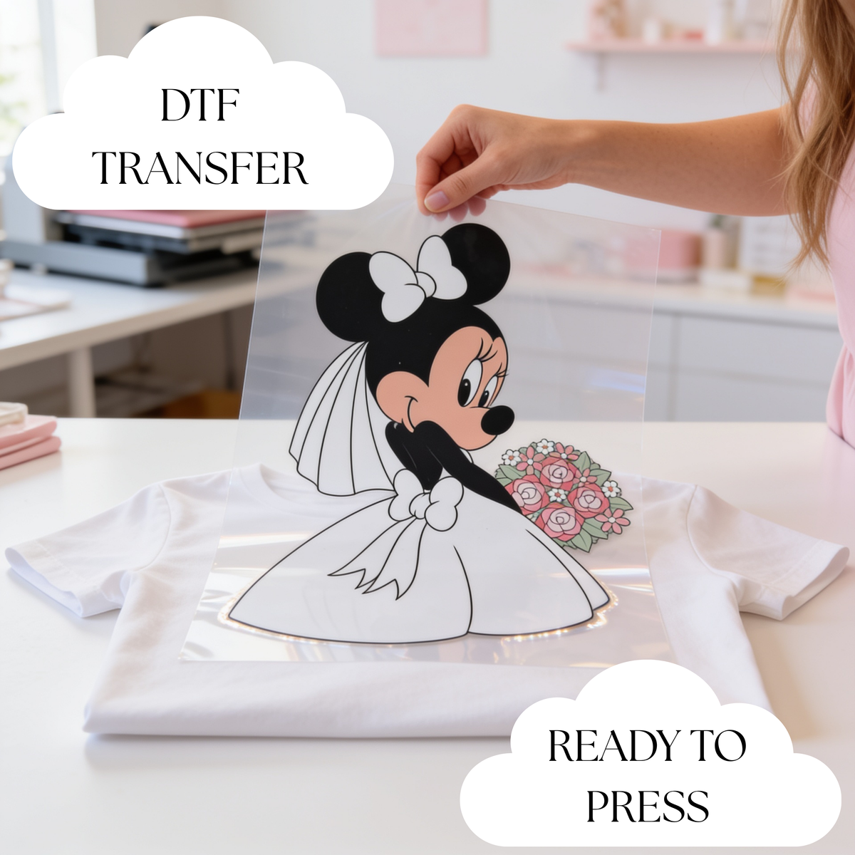 Bride Minnie DTF Transfer | Ready to Press
