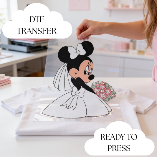 Bride Minnie DTF Transfer | Ready to Press