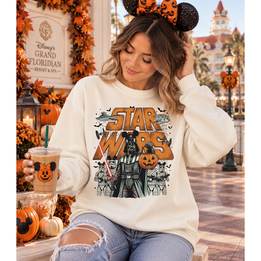 Star Wars Halloween Sweatshirt | Darth Vader Halloween Crewneck | Disney Halloween Sweater