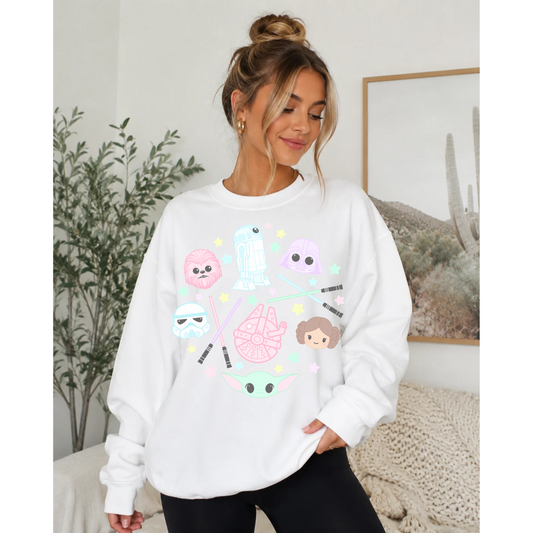 Pastel Star Wars Characters Sweatshirt
